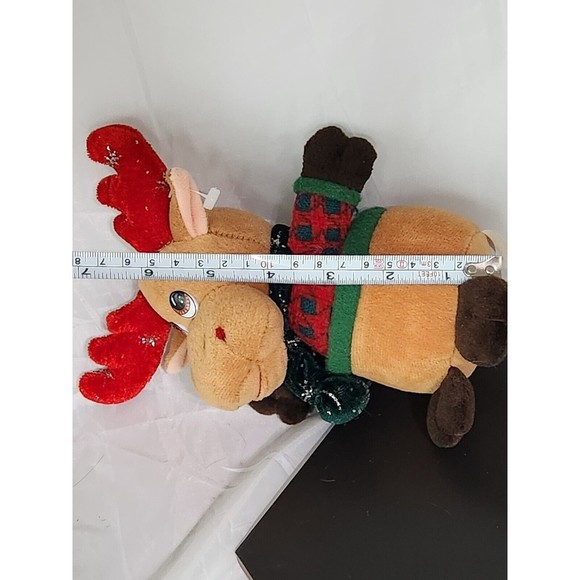 TL TOYS HK LTD Reindeer PLUSH Children’s Christmas Holiday Sweater Scarf Antlers - Picture 4 of 7